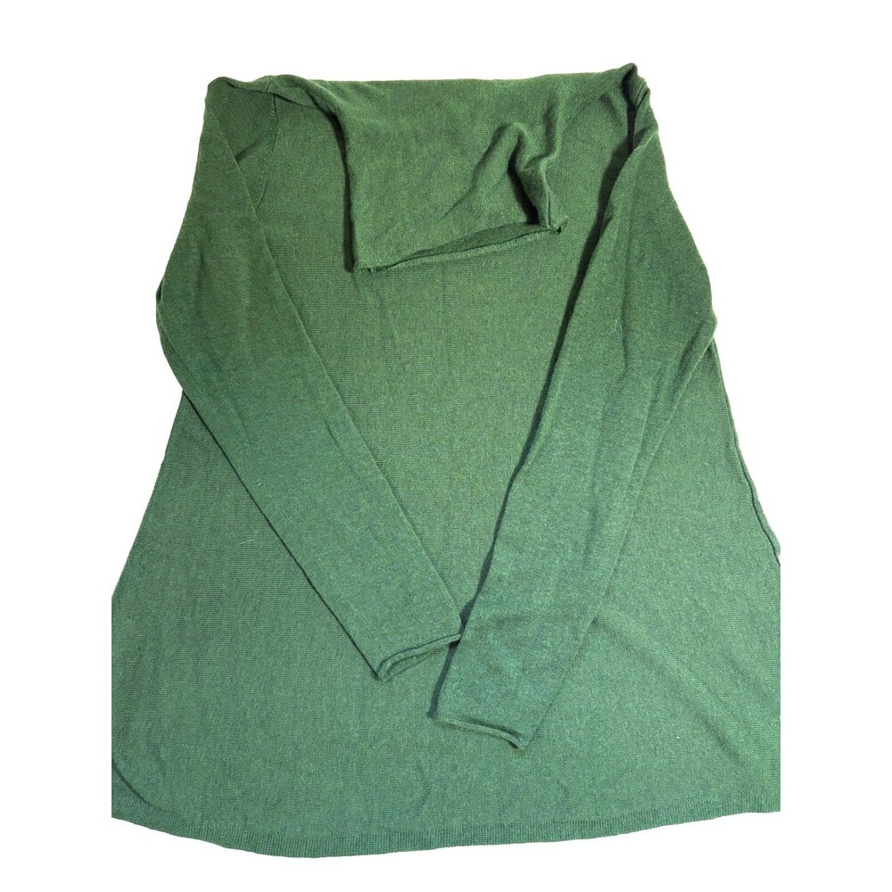 Women’s Eileen  Fisher Green Merino Wool Blend Petite Small Turtleneck Sweater
